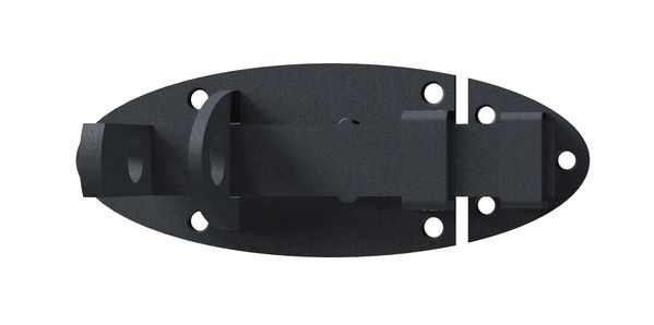 Produktbild Alberts Schlossriegel Ovado verzinkt graphitgrau beschichtet 90x44mm