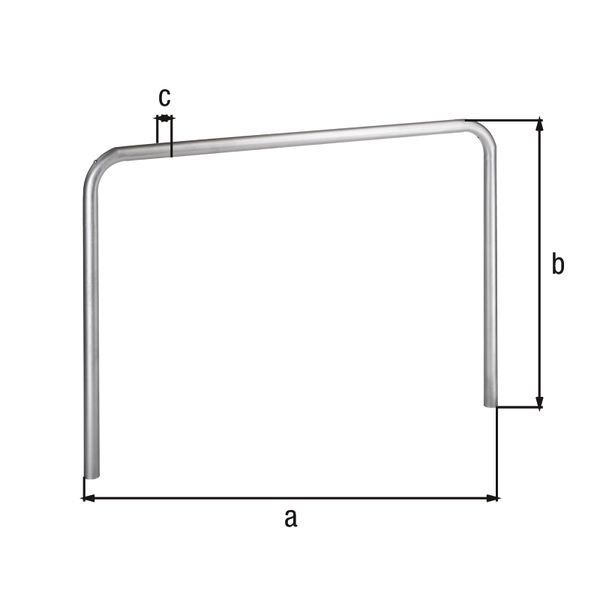 Produktbild Alberts Schutzbügel Ratio zum Einbetonieren 2500x800mm Rahmen 60mm bild 2