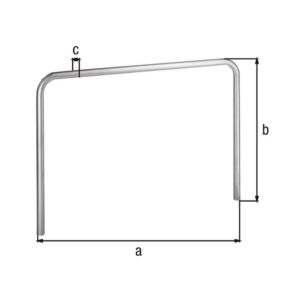 Produktbild Alberts Schutzbügel Ratio zum Einbetonieren 3000x800mm Rahmen 60mm bild 2