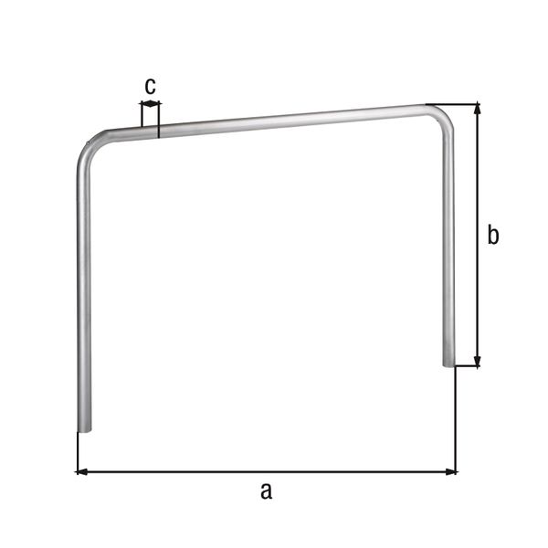 Produktbild Alberts Schutzbügel Ratio zum Einbetonieren 2000x1000mm Rahmen 48mm bild 2
