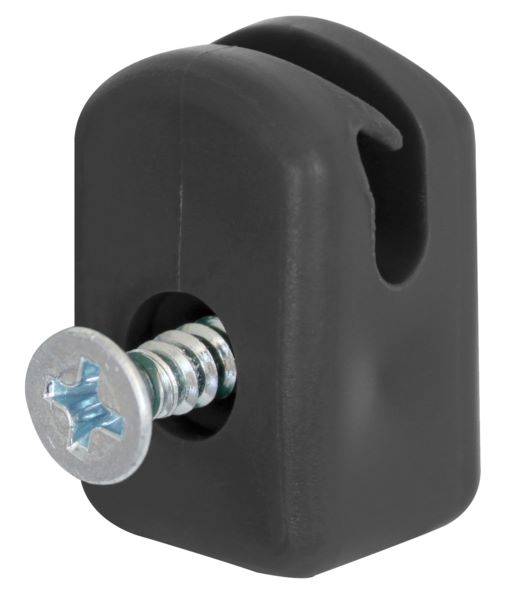 Produktbild Alberts Spanndrahthalter aus Kunststoff schwarz mit Schraube