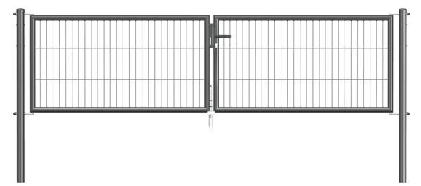 Produktbild Alberts Stabgitter Doppeltor Garden in anthrazit 2988 x 750 mm