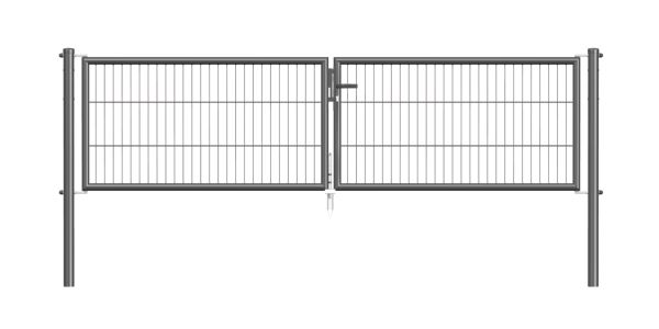 Produktbild Alberts Stabgitter Doppeltor Garden in anthrazit 2988 x 750 mm bild 2