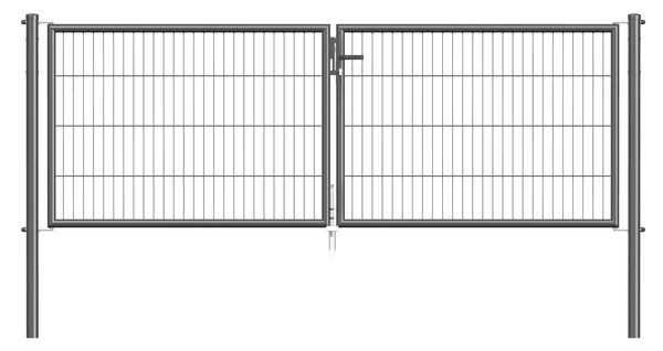 Produktbild Alberts Stabgitter Doppeltor Garden in anthrazit 2988 x 1000 mm