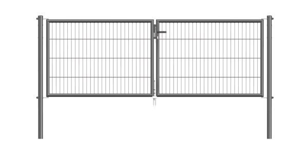 Produktbild Alberts Stabgitter Doppeltor Garden in anthrazit 2988 x 1000 mm bild 2