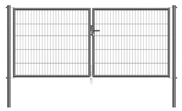 Produktbild Alberts Stabgitter Doppeltor Garden in anthrazit 2988 x 1250 mm