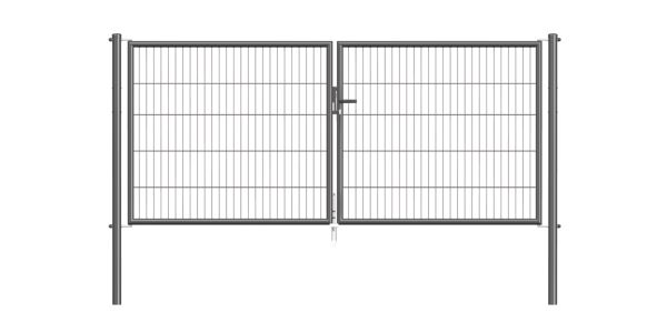 Produktbild Alberts Stabgitter Doppeltor Garden in anthrazit 2988 x 1250 mm bild 2