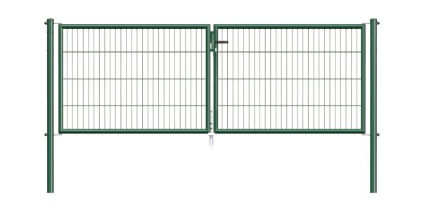 Produktbild Alberts Stabgitter Doppeltor Garden in grün 2988 x 1000 mm bild 2