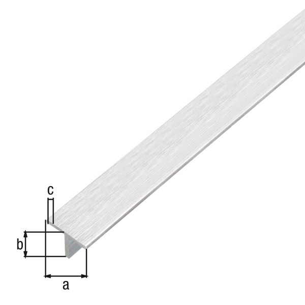 Produktbild Alberts T Profil Alu edelstahldesign hell 2000 x 15 x 15 x 1,5 mm bild 2