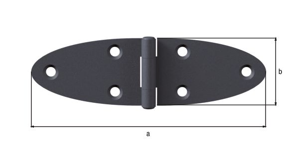 Produktbild Alberts Tischband Ovado verzinkt graphitgrau beschichtet 101x32mm bild 2