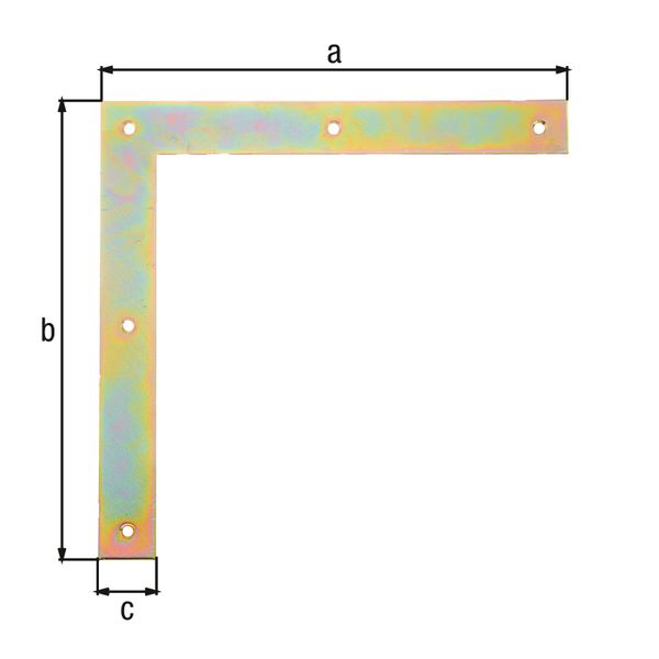 Produktbild Alberts Tor Winkel gelb verzinkt 200x200x30mm bild 2