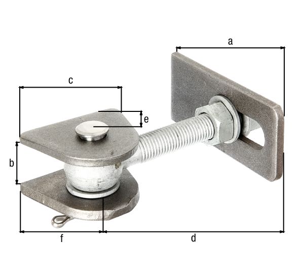 Produktbild Alberts Torband kurz für 180 Grad Öffnung mit Gewinde M20 bild 2