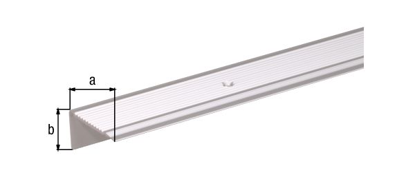 Produktbild Alberts Treppenkanten Schutzprofil gebohrt Alu silber eloxiert 1000 x 43 x 23 x 1,8 mm bild 2