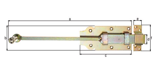 Produktbild Alberts Stangenriegel Schieber Länge 406mm Platte 80x160mm bild 2