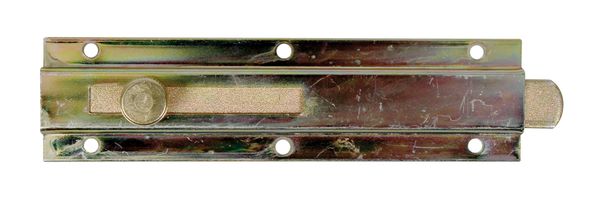 Produktbild Alberts Türriegel mit Knopfgriff gelb verzinkt 150x40mm Schieberbreite 16mm