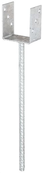 Produktbild Alberts Pfostenträger 121x100mm mit Betonanker 400 mm Riffelstahl