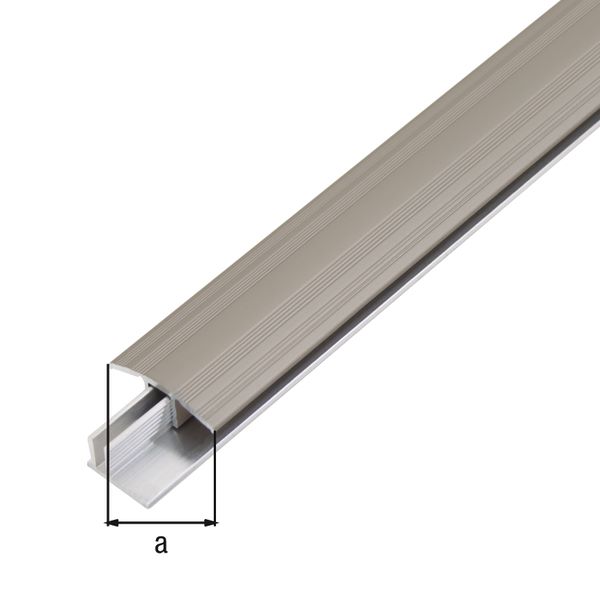 Produktbild Alberts Übergangsprofil Duo Alu edelstahl eloxiert 1000 x 34 mm Set für Beläge 6-13mm bild 2