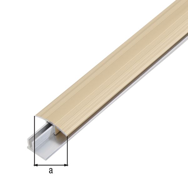 Produktbild Alberts Übergangsprofil Duo Alu sand eloxiert 1000 x 34 mm Set für Beläge 6-13mm bild 2