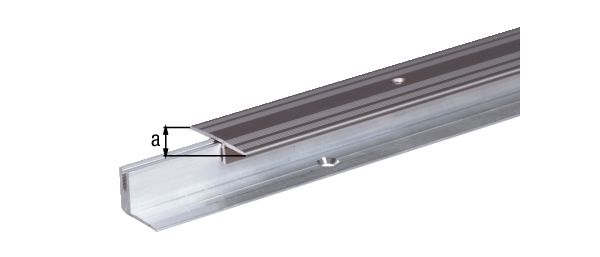 Produktbild Alberts Übergangsprofil Pro Set für Beläge 7-15mm Alu blank silber eloxiert 2700mm bild 2