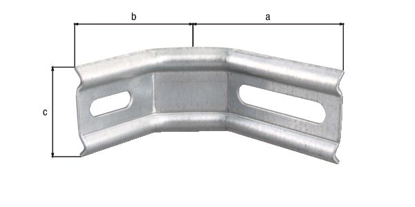 Produktbild Alberts Verstellwinkel geprägt mit Langloch sendimirverzinkt 50x30x120x32mm bild 2