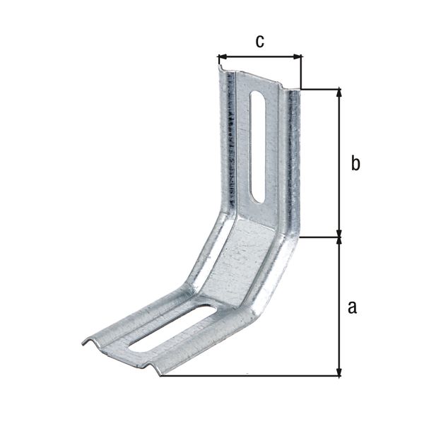 Produktbild Alberts Verstellwinkel geprägt mit Langloch sendzimirverzinkt 50x30x50x32mm bild 2