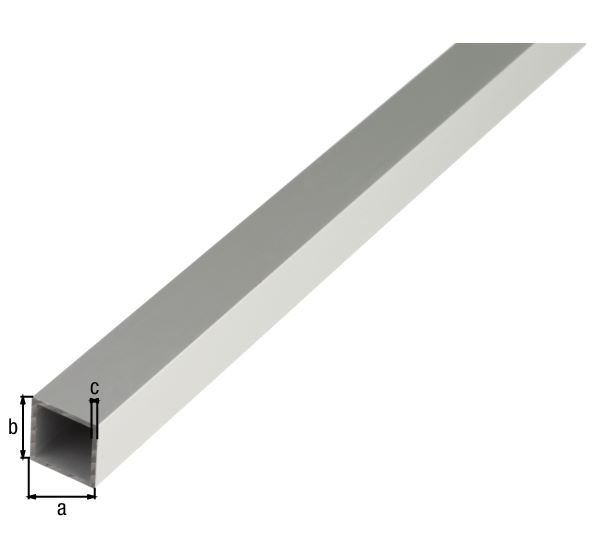 Produktbild Alberts Vierkantrohr Alu silber eloxiert 2000 x 40 x 40 x 2 mm bild 2