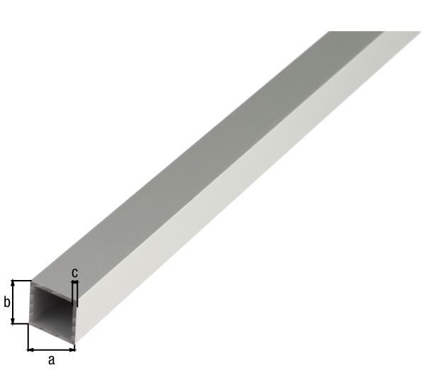 Produktbild Alberts Vierkantrohr Alu silber eloxiert 2600 x 30 x 30 x 2 mm bild 2