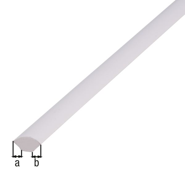Produktbild Alberts Viertelkreisprofil PVC geschäumt weiß 2600 x 15 x 15 mm bild 3