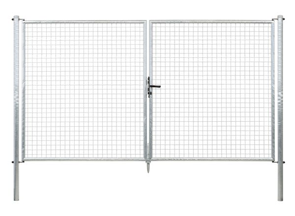 Produktbild Alberts Wellengitter Doppeltor feuerverzinkt Mitte zu Mitte Pfosten 3028mm Höhe 1750mm