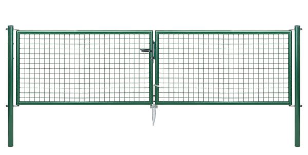 Produktbild Alberts Wellengitter Doppeltor verzinkt grün lichte Breite 2928 mm Höhe 750 mm bild 1