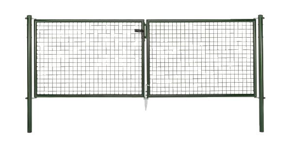 Produktbild Alberts Wellengitter Doppeltor verzinkt grün lichte Breite 2928 mm Höhe 1000 mm bild 2
