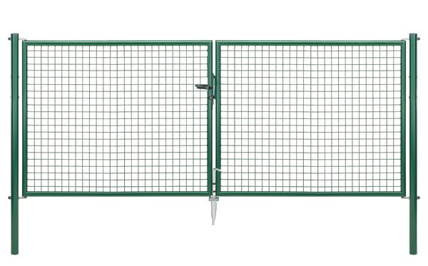 Produktbild Alberts Wellengitter Doppeltor verzinkt grün lichte Breite 2928 mm Höhe 1250 mm