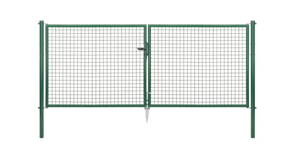 Produktbild Alberts Wellengitter Doppeltor verzinkt grün lichte Breite 2928 mm Höhe 1250 mm bild 2