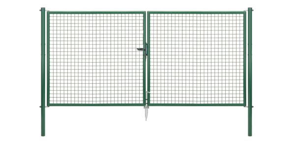Produktbild Alberts Wellengitter Doppeltor verzinkt grün lichte Breite 2928 mm Höhe 1500 mm bild 2