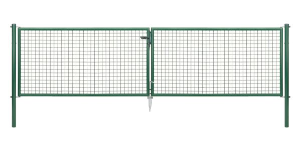Produktbild Alberts Wellengitter Doppeltor verzinkt grün lichte Breite 3928 mm Höhe 1000 mm bild 2