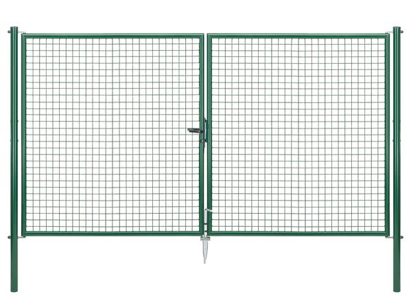 Produktbild Alberts Wellengitter Doppeltor zinkph grün lichte Breite 2928 mm Höhe 1750 mm