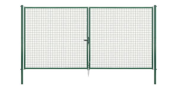 Produktbild Alberts Wellengitter Doppeltor zinkph grün lichte Breite 3968 mm Höhe 2000 mm bild 2