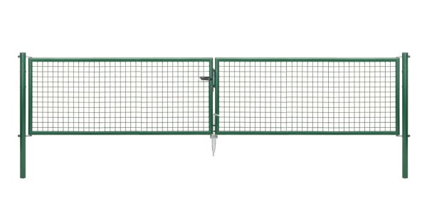 Produktbild Alberts Wellengitter Doppeltor zinkph grün lichte Breite 3928 mm Höhe 750 mm bild 2