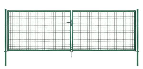 Produktbild Alberts Wellengitter Doppeltor zinkph grün lichte Breite 3928 mm Höhe 1250 mm