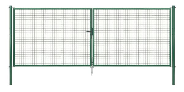 Produktbild Alberts Wellengitter Doppeltor zinkph grün lichte Breite 3928 mm Höhe 1500 mm bild 2