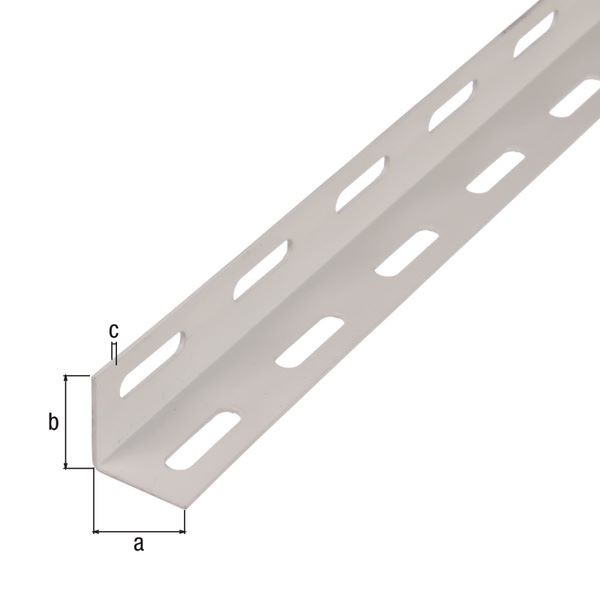 Produktbild Alberts Winkelprofil gelocht weiß beschichtet 1000 x 27 x 27 x 1,5 mm bild 2