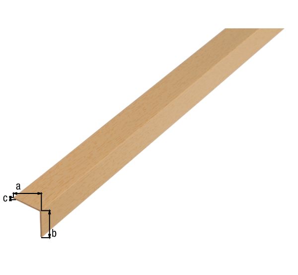 Produktbild Alberts Winkelprofil gleichschenk PVC Dekor Buche 2000 x 20 x 20 x 1,5 mm bild 2