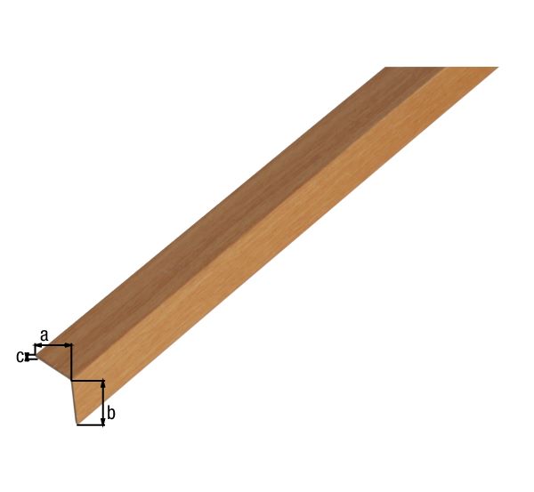 Produktbild Alberts Winkelprofil gleichschenklig PVC Dekor Buche dunkel 2600 x 20 x 20 x 1 mm bild 2