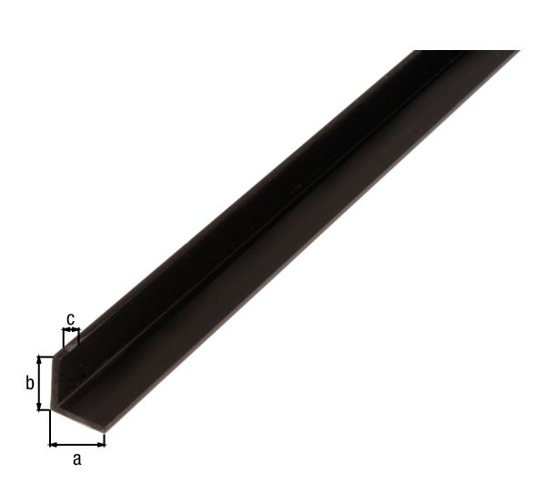 Produktbild Alberts Winkelprofil PVC gleichschenklig schwarz 2600 x 25 x 25 x 1,8 mm bild 2