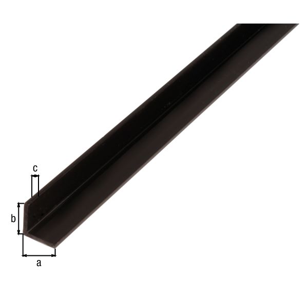 Produktbild Alberts Winkelprofil PVC gleichschenklig schwarz 2600 x 10 x 10 x 1 mm bild 2