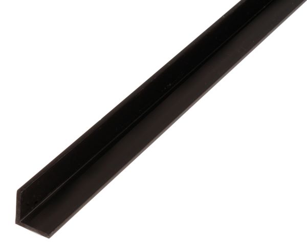 Produktbild Alberts Winkelprofil PVC gleichschenklig schwarz 2600 x 15 x 15 x 1,2 mm