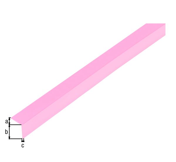 Produktbild Alberts Winkelprofil selbstklebend PVC pink 2600 x 20 x 20 x 1,5 mm bild 2