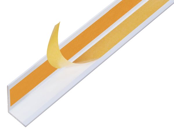 Produktbild Alberts Winkelprofil selbstklebend Alu weiß beschichtet 1000 x 20 x 20 x 1,5 mm