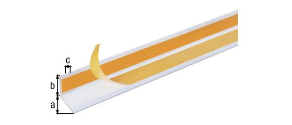 Produktbild Alberts Winkelprofil selbstklebend Alu weiß beschichtet 1000 x 30 x 30 x 2,0 mm bild 2