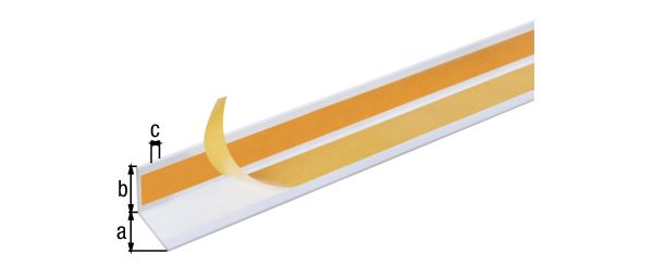 Produktbild Alberts Winkelprofil selbstklebend Alu weiß beschichtet 2600 x 30 x 30 x 2,0 mm bild 2